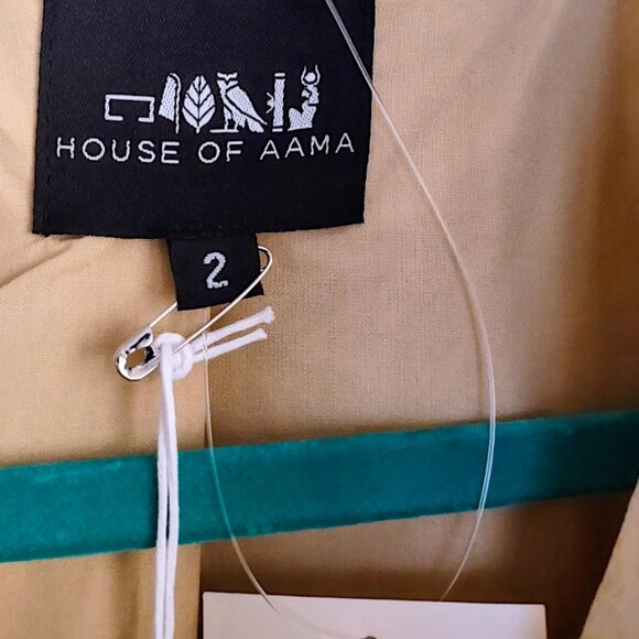 House of Aama NWT cherubs jacket in tan / gold colorway runway item womens 2 - Picture 10 of 13